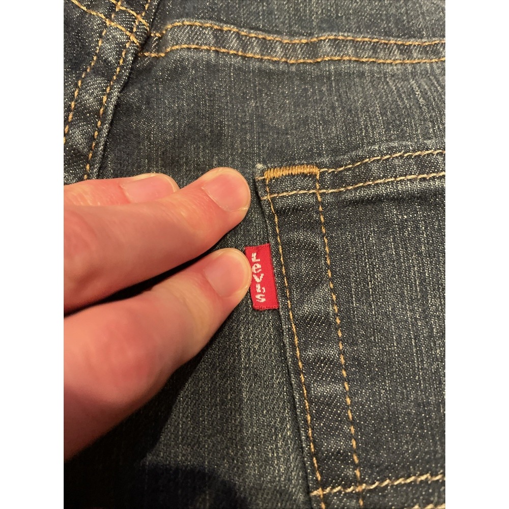 Levi's Men's 513 Slim Straight Cut Jeans Dark Blue Faded Wash Modern Size 36x30 - Picture 4 of 8